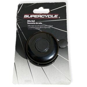NWT Supercyle Bike Bell Alloy Steel Black Bicycle Cycling Brand‎ New Cycle Bells